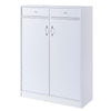 Shoe Cabinet | Wood | 2 Doors | 47" | White