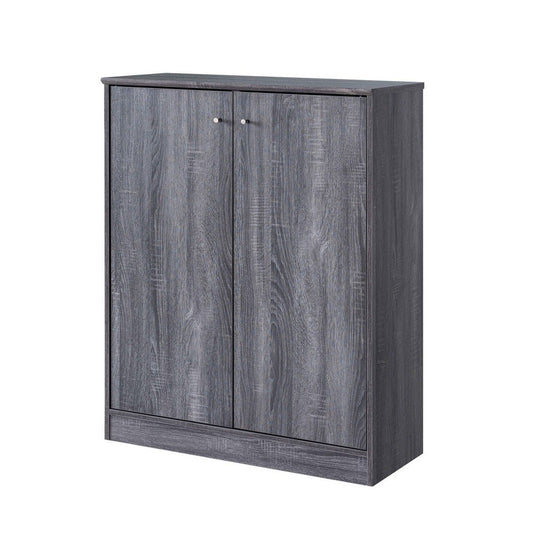 Shoe Cabinet | Distressed Wood | 2 Drawers | 41" | Gray