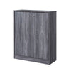 41 Inch Distressed Wooden Shoe Cabinet with 2 Drawers, Gray By Casagear Home