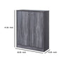 41 Inch Distressed Wooden Shoe Cabinet with 2 Drawers Gray By Casagear Home BM233178