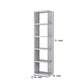 71 Inch Wooden Open Back Display Cabinet with 5 Shelves White By Casagear Home BM233183