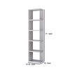 71 Inch Wooden Open Back Display Cabinet with 5 Shelves White By Casagear Home BM233183