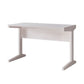 30 Inch Rectangular Wooden Desk with L Legs, White By Casagear Home