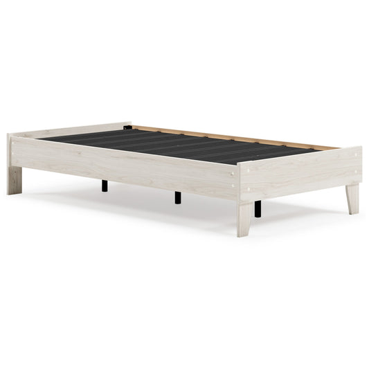 Twin Platform Bed | Wood | Grains | Off White