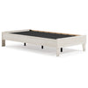 Twin Platform Bed | Wood | Grains | Off White
