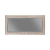 Floor Mirror | Rectangular Beveled Accent | Glitter Mosaic Pattern | Silver BM233237