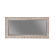 Floor Mirror | Rectangular Beveled Accent | Glitter Mosaic Pattern | Silver BM233237