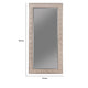 Floor Mirror | Rectangular Beveled Accent | Glitter Mosaic Pattern | Silver BM233237
