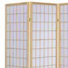 Room Divider | 3 Panel Foldable | Wood Frame | Grid Design | Brown