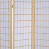 Room Divider | 3 Panel Foldable | Wood Frame | Grid Design | Brown