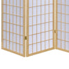 Room Divider | 3 Panel Foldable | Wood Frame | Grid Design | Brown