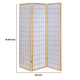 Room Divider | 3 Panel Foldable | Wood Frame | Grid Design | Brown