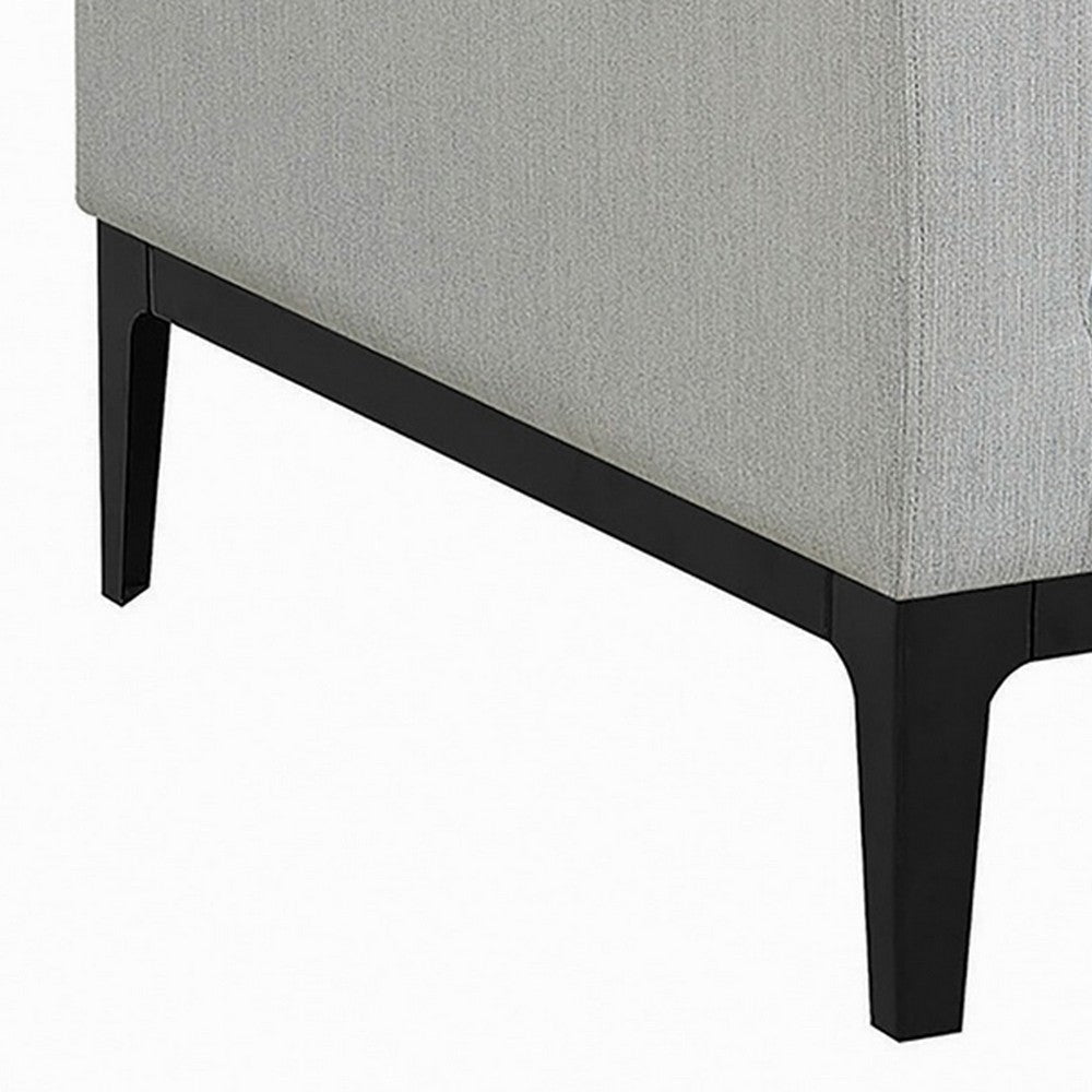 Fabric Upholstered Arm Chair with Reversible Cushions and Pillows Gray BM233245