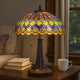 Table Lamp | Tiffany Shade | Engraved Base | 120 Watt | Multicolor