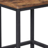 25.6 Inches Bar Stool with Wooden Seat Set of 2 Brown and Black By Casagear Home BM233377