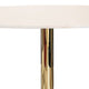 30 Inch Round Marble Top Modern Dining Table White and Gold BM233388