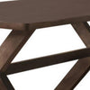 30 Inch X Base Wooden Dining Table, Brown