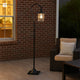 Floor Lamp | Metal Downbridge Design | Caged Shade | 60" | Dark Bronze
