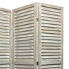 67 Inch 3 Panel Shutter Screen with Fitted Slats, Weathered White