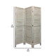 67 Inch 3 Panel Shutter Screen with Fitted Slats, Weathered White
