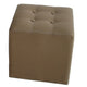 Fabric Covered Storage Ottoman with Button Tufted Lift Top Set of 2 Brown BM233458