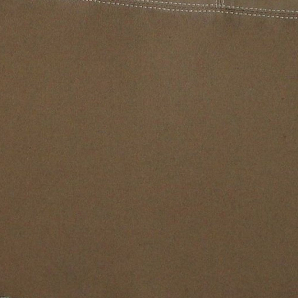 Fabric Covered Storage Ottoman with Button Tufted Lift Top Set of 2 Brown BM233458