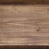 Rough Sawn Textured Rectangular Wooden Ruler Tray, Set of 3, Brown