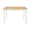 Cottage Style Dining Table with Turned Legs Natural Brown and White By Casagear Home BM233505