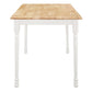 Cottage Style Dining Table with Turned Legs, Natural Brown and White By Casagear Home