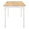 Cottage Style Dining Table with Turned Legs, Natural Brown and White By Casagear Home