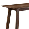 Rectangular Wooden Bar Table with Angled Tapered Legs, Walnut Brown By Casagear Home