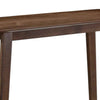 Rectangular Wooden Bar Table with Angled Tapered Legs, Walnut Brown By Casagear Home