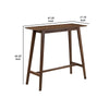 Rectangular Wooden Bar Table with Angled Tapered Legs, Walnut Brown By Casagear Home