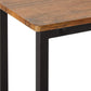 5 Piece Wooden Bar Table and Bar Stools with Metal Legs Brown and Black By Casagear Home BM233512