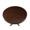 Round Flipped Wooden Game Table with Pedestal Base Brown BM233513