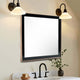 Stainless Steel Frame Wall Mirror | Dual Tone | Black & Gold