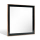 Dual Tone Stainless Steel Frame Wall Mirror Black and Gold By Casagear Home BM233590
