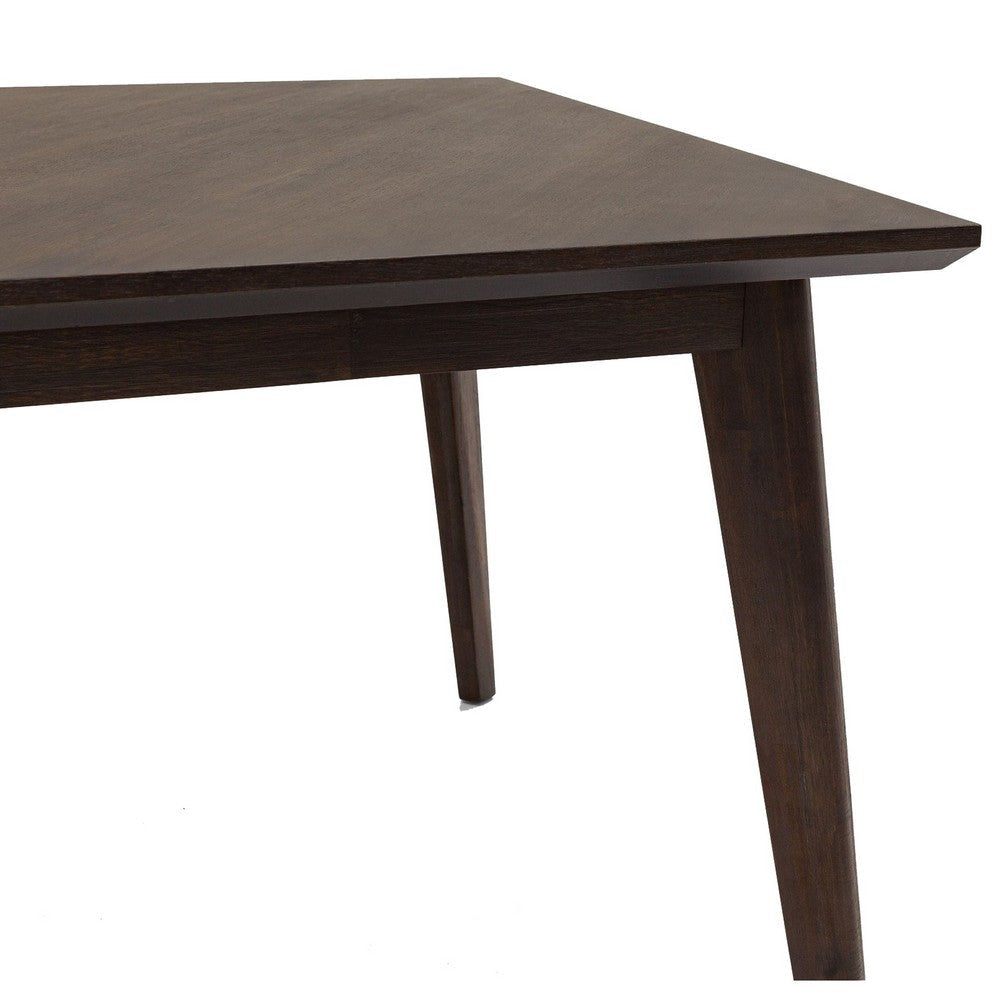 83 Inch Rectangular Mid Century Wooden Dining Table Brown By Casagear Home BM233630