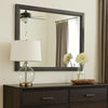 Contemporary Wood Frame Mirror | 39" | Gray