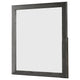32 Inch Transitional Style Wooden Frame Mirror, Gray