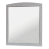 Transitional Wood Frame Mirror | Curved Top | 32" | Gray