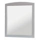 Transitional Wood Frame Mirror | Curved Top | 32" | Gray
