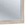 44 Inch Rectangular Rustic Wooden Frame Mirror Brushed White BM233750
