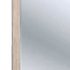 44 Inch Rectangular Rustic Wooden Frame Mirror Brushed White BM233750