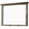 45 Inch Transitional Style Wooden Frame Mirror, Gray