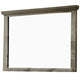 45 Inch Transitional Style Wooden Frame Mirror, Gray