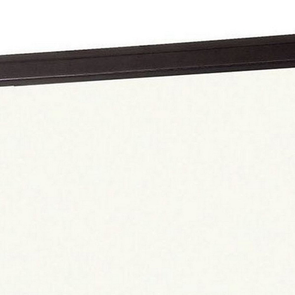 38 Transitional Style Square Wooden Frame Mirror Espresso BM233753