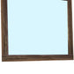 39 Inch Mirror with Rectangular Wooden Frame Brown By Casagear Home BM233765