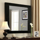 Mirror | Rectangular Wood Frame | 37" | Black