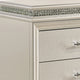2 Drawer Nightstand with Acrylic Feet and Crystal Accents Silver By Casagear Home BM233784